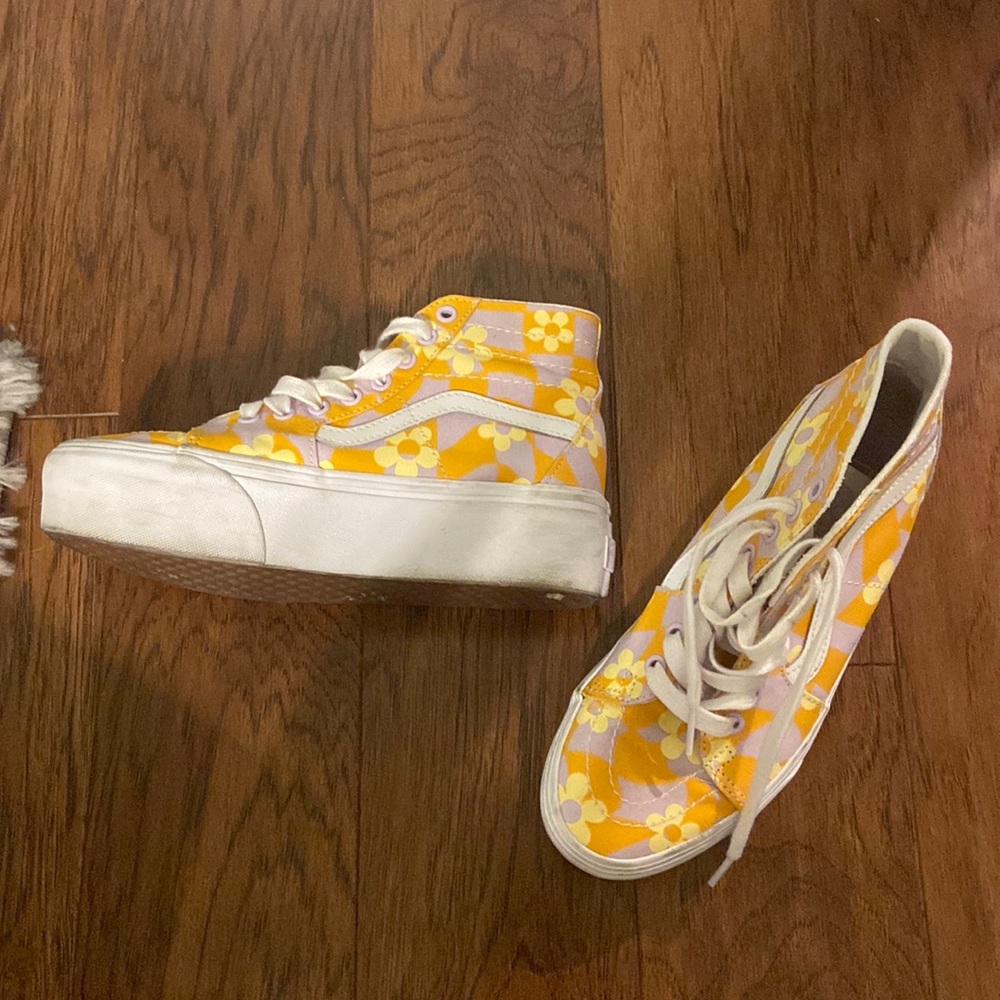 Orange, Purple, and Yellow Vans